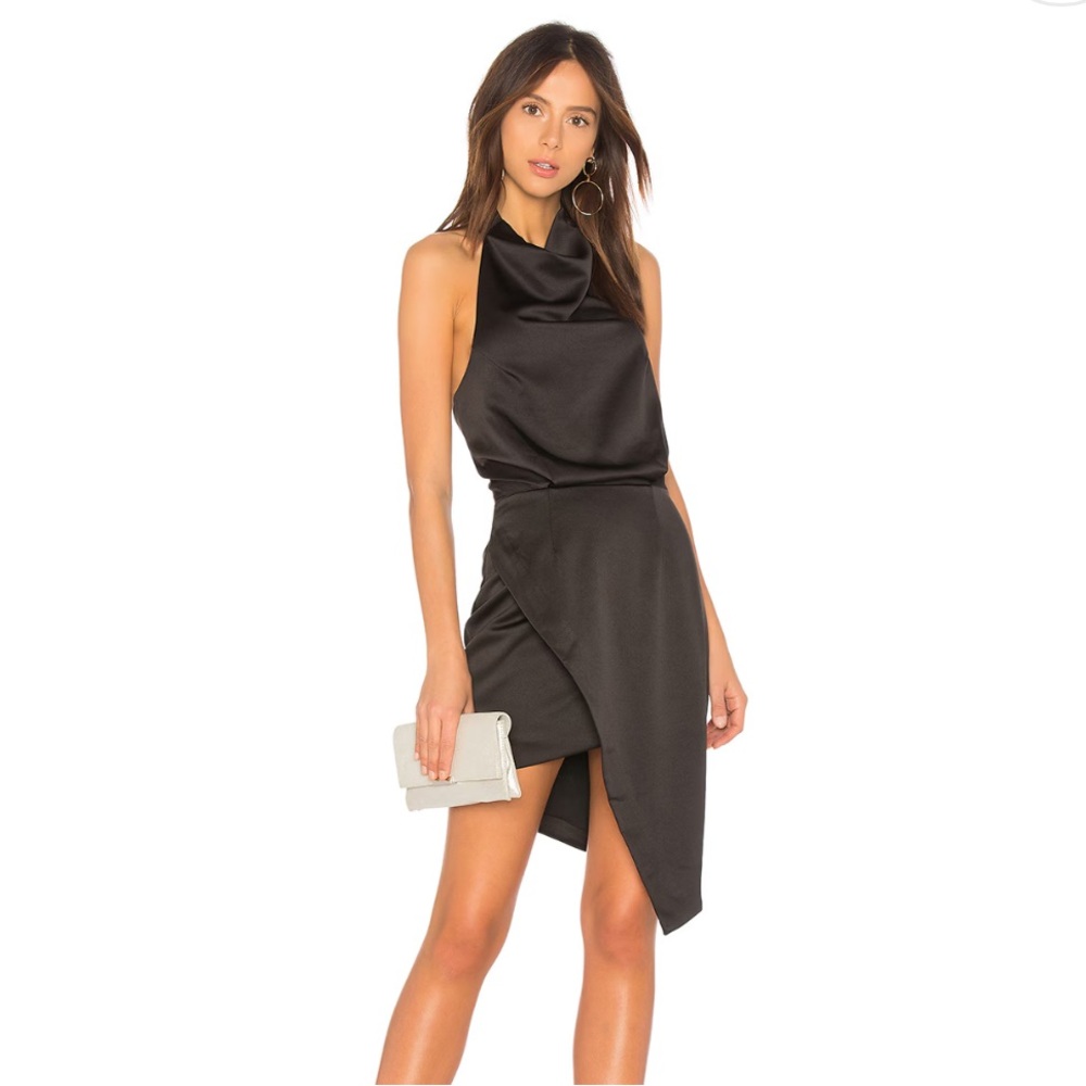 Elliott high low satin dress
